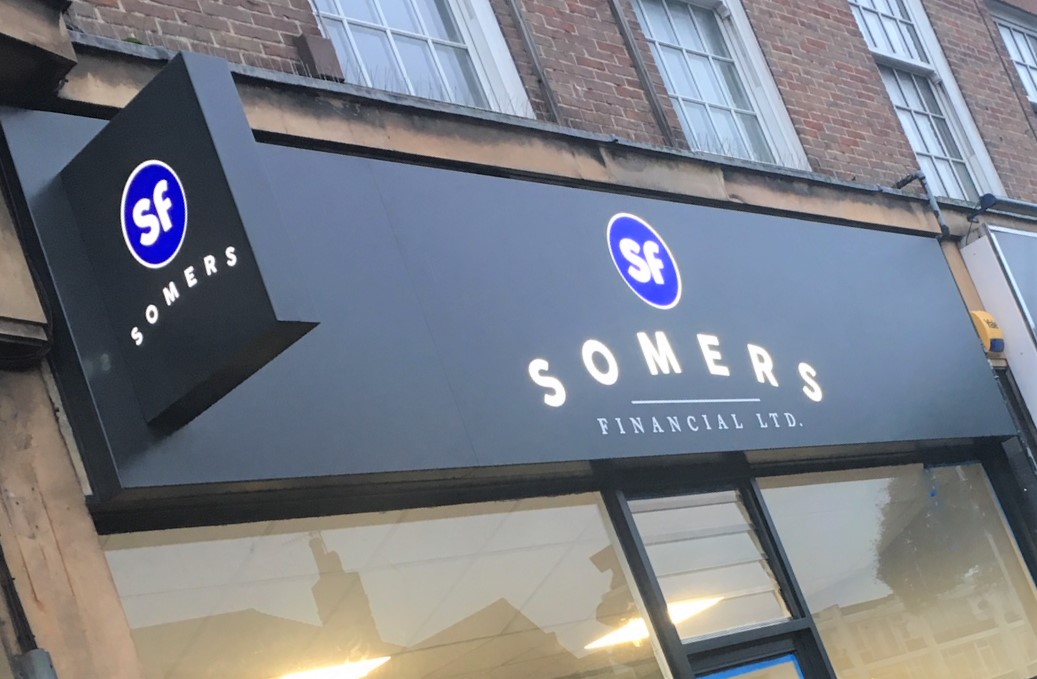 Projecting Sign: Somers